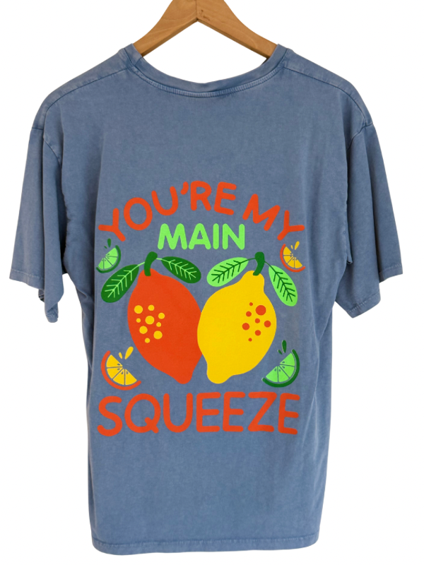 T-shirt squeeze me - bleu