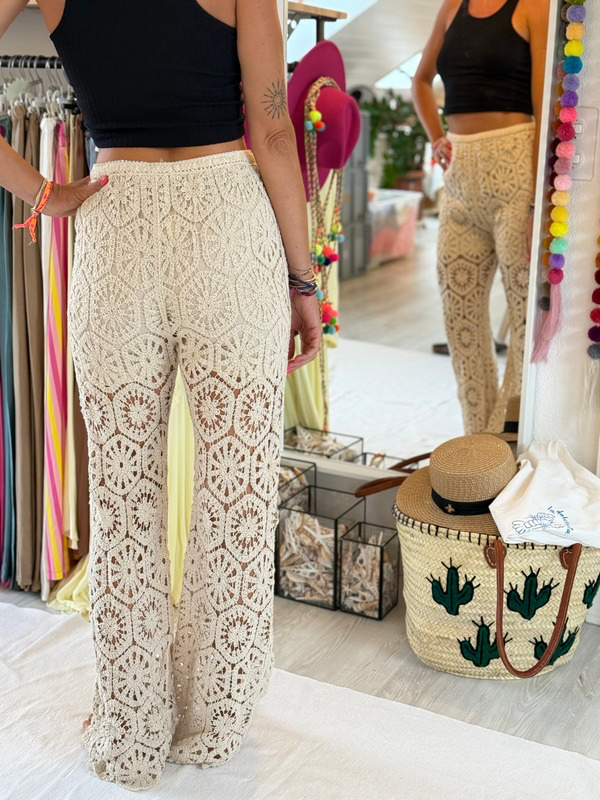 Pantalon en crochet