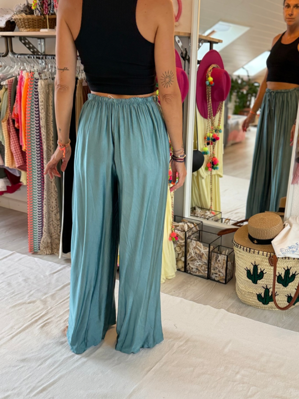 Pantalon fluide - viscose et soie