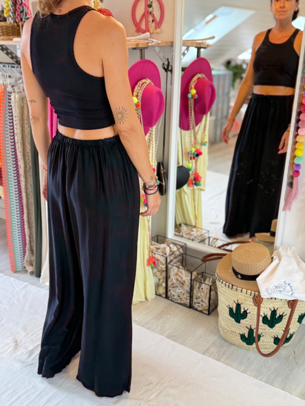 Pantalon fluide - viscose et soie