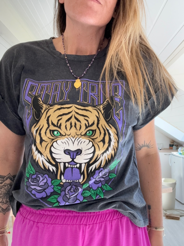 T-shirt imprimé Tigr Lilas