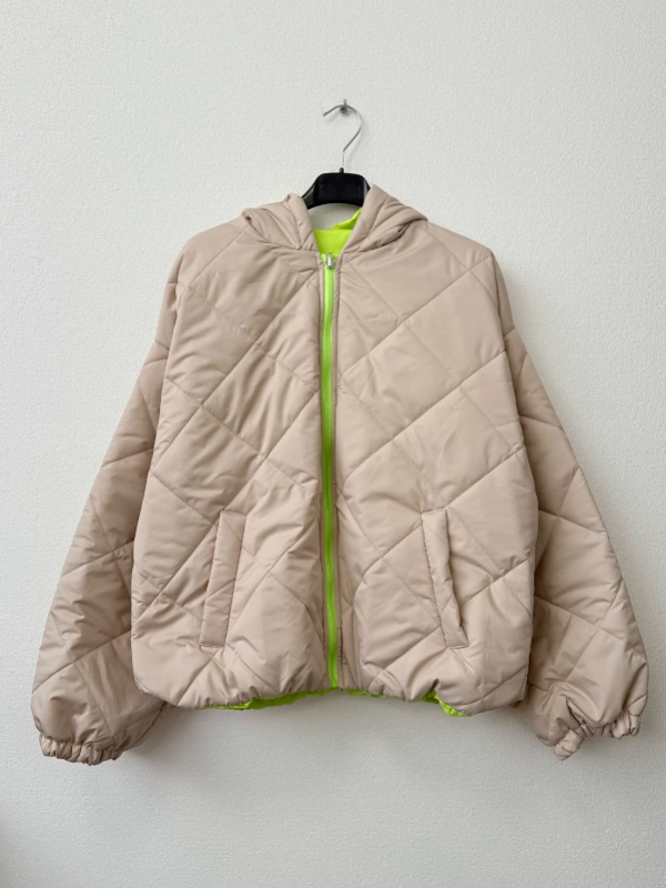 Veste réversible matelassé à capuche