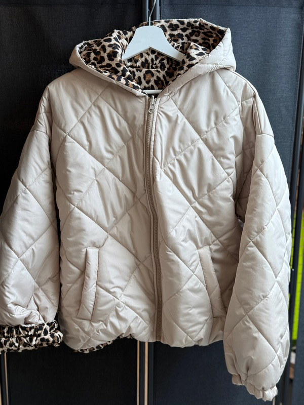 Veste réversible matelassé à capuche