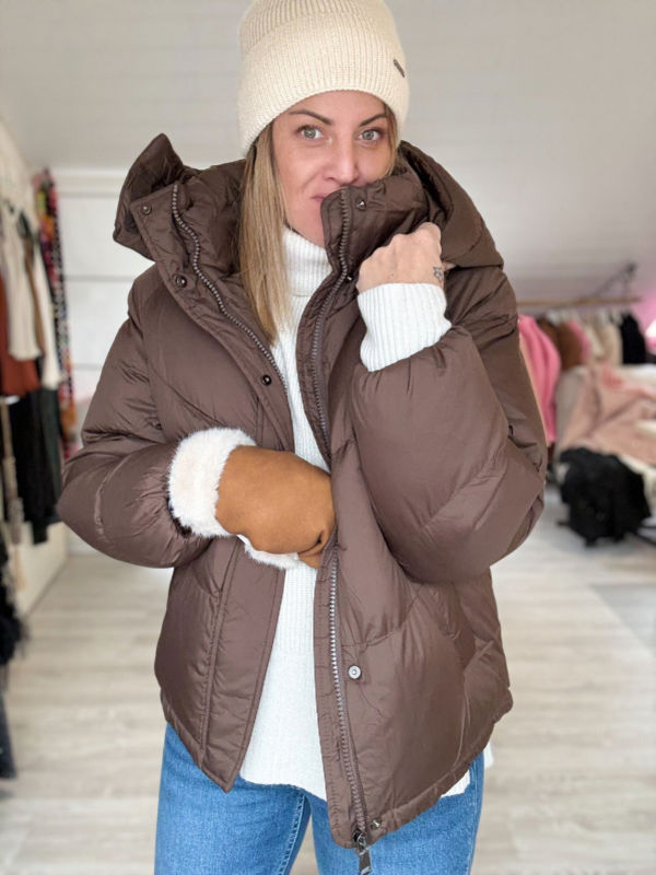Manteau doudoune marron