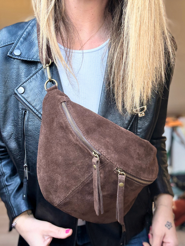 Banane en cuir taille XL