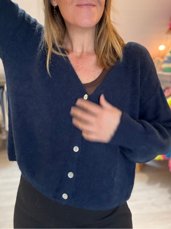 Gilet en alpaga super fine - Col V