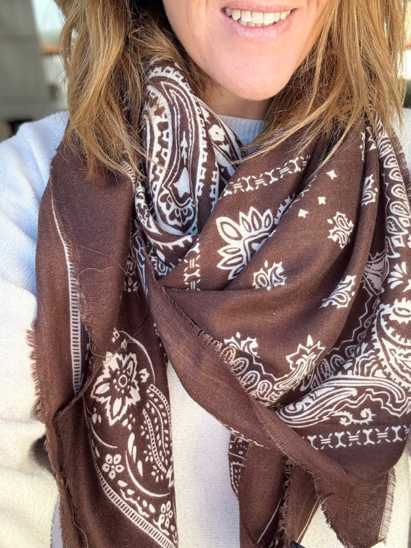 Foulard à motif Bandana 140cmX140cm