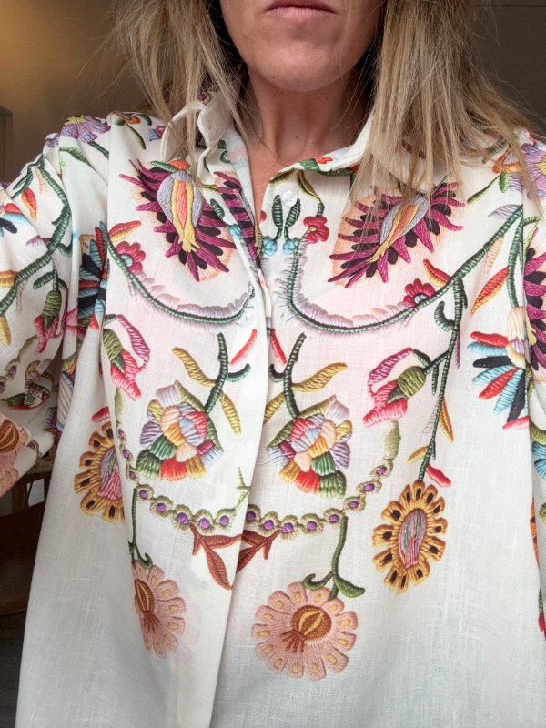 Chemise imprimé fleurs TU