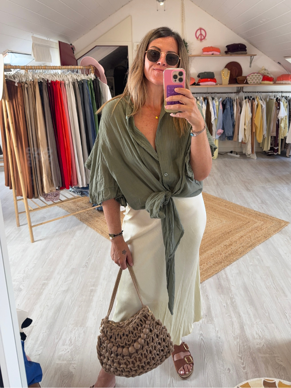 Chemise en voile de coton ample et légère