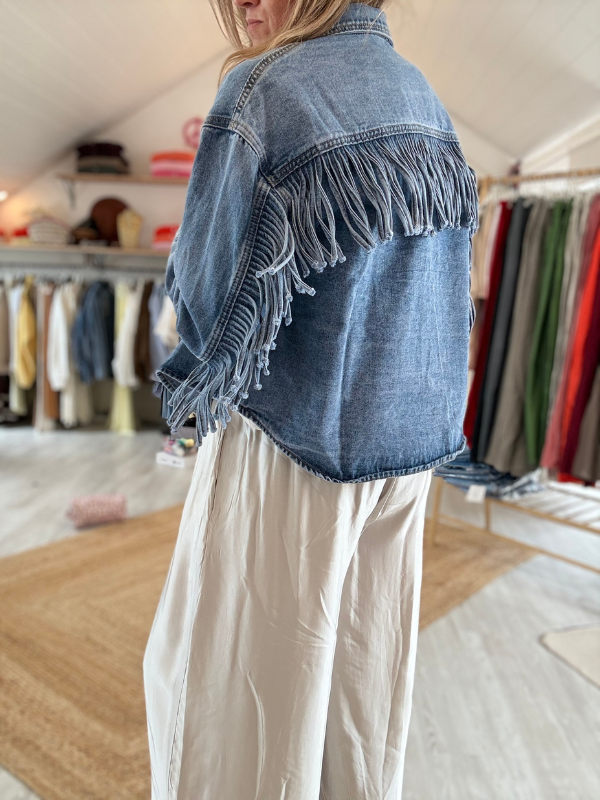 Veste en Jean à franges