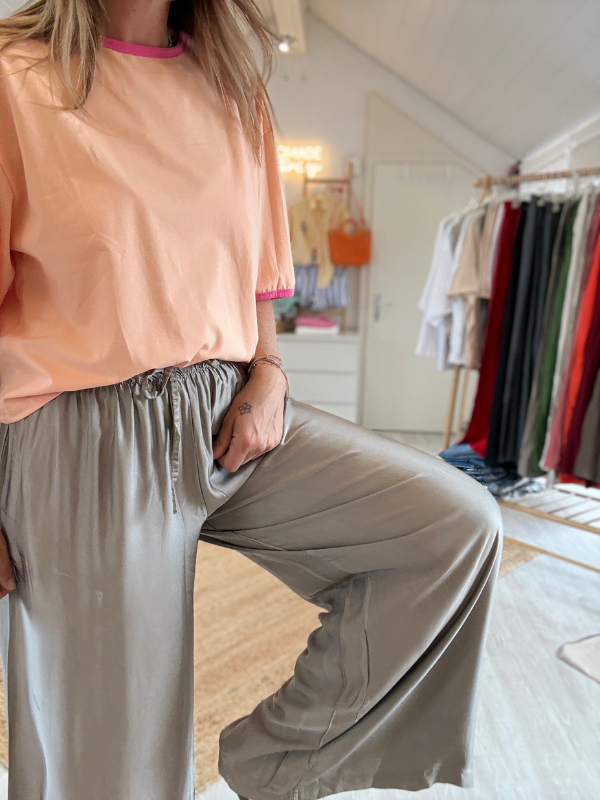 Pantalon fluide - viscose et soie