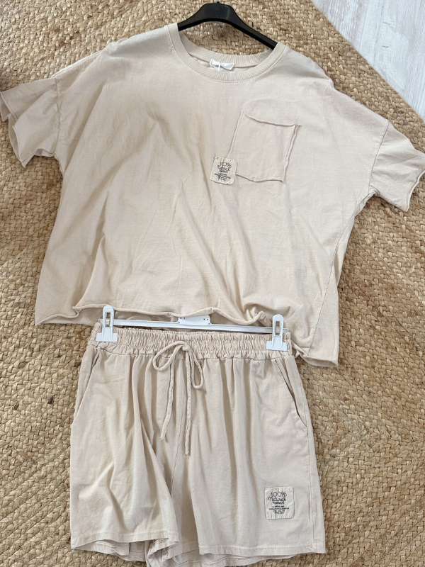 Ensemble T-shirt et Short - 100% Coton