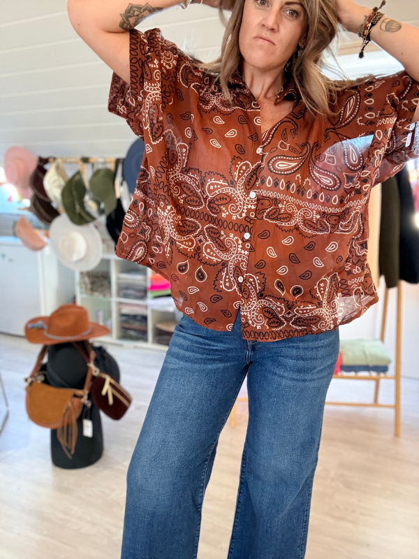 Chemise légère imprimé Bandana