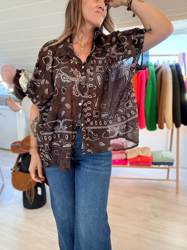 Chemise légère imprimé Bandana