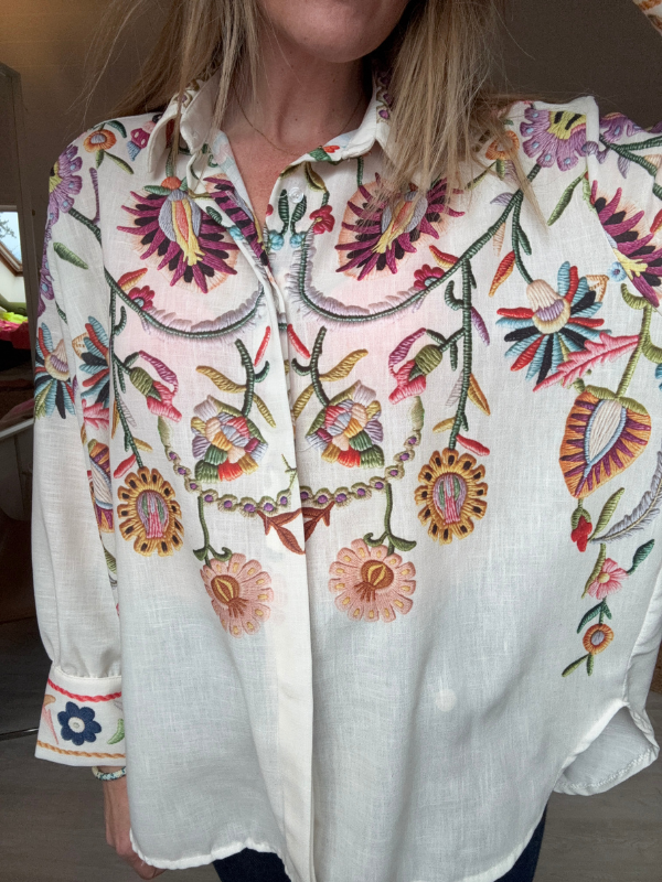 Chemise imprimé fleurs TU