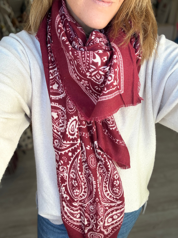 Foulard à motif Bandana 140cmX140cm