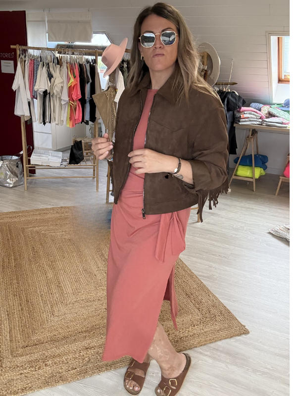 Veste en Suédine à franges