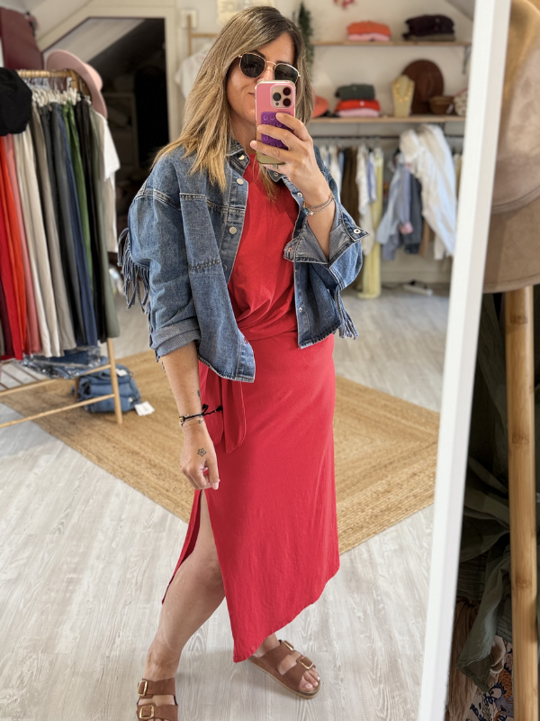 Robe longue &noeud de côté