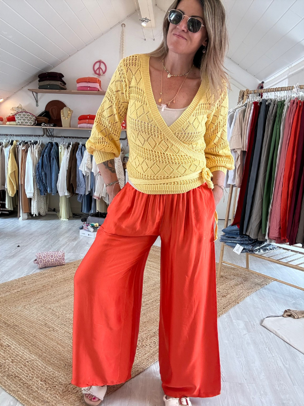 Pantalon fluide - viscose et soie