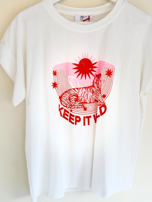 T-shirt blanc KEEP IT WILD