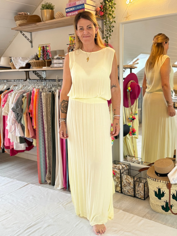Ensemble jupe et top - jaune beurre
