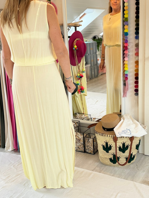 Ensemble jupe et top - jaune beurre