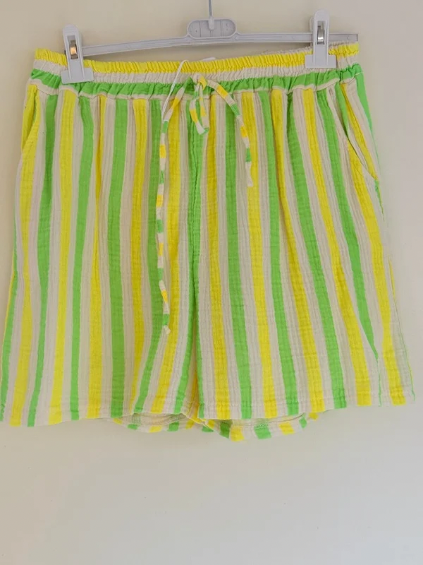 Short vert jaune - Gaz de Coton
