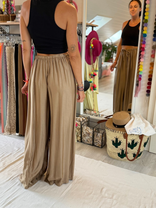 Pantalon fluide - viscose et soie