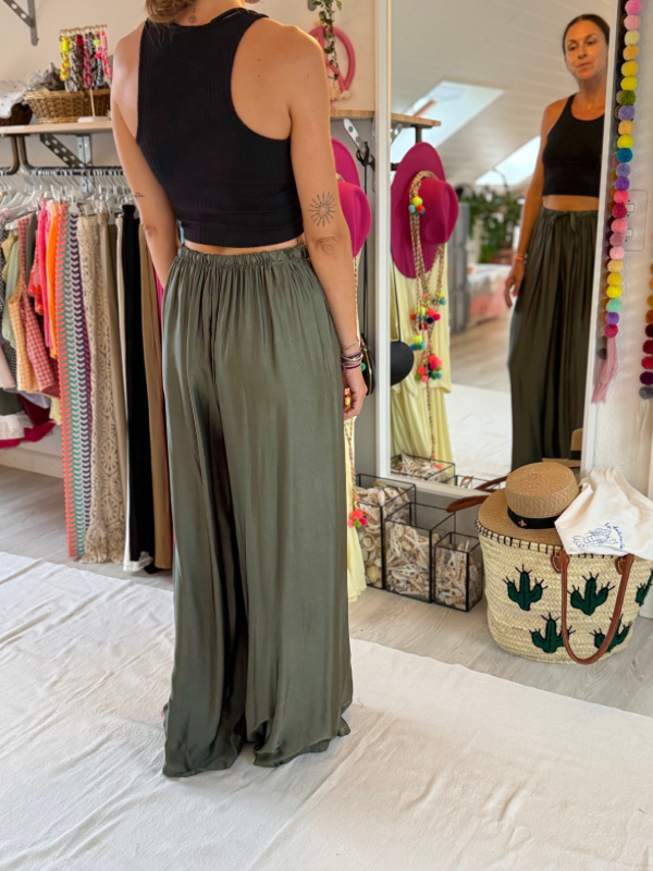 Pantalon fluide - viscose et soie