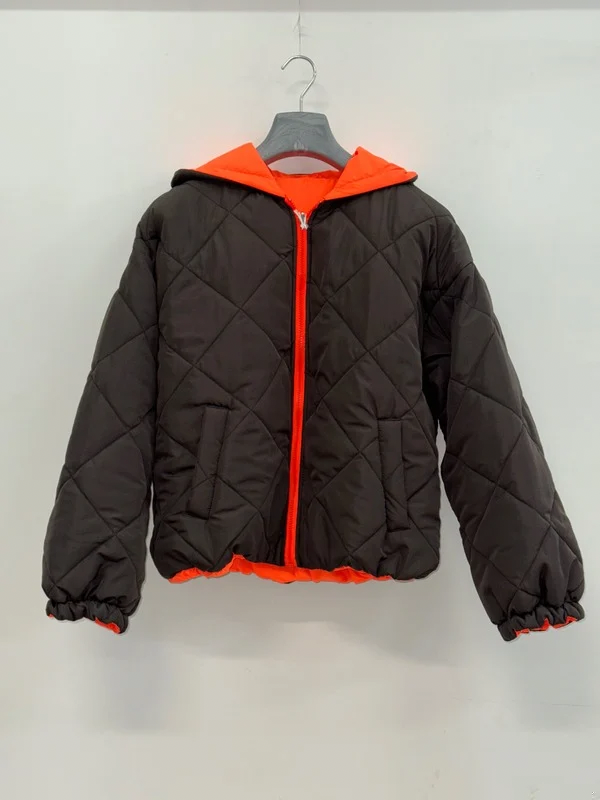 Veste réversible matelassé à capuche