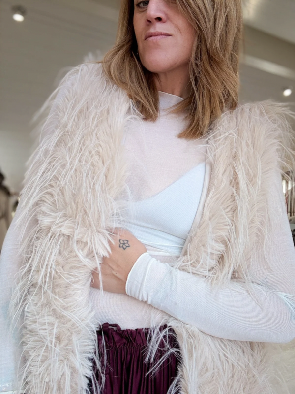 Top en cachemire col rond