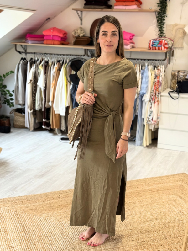 Robe longue &noeud de côté