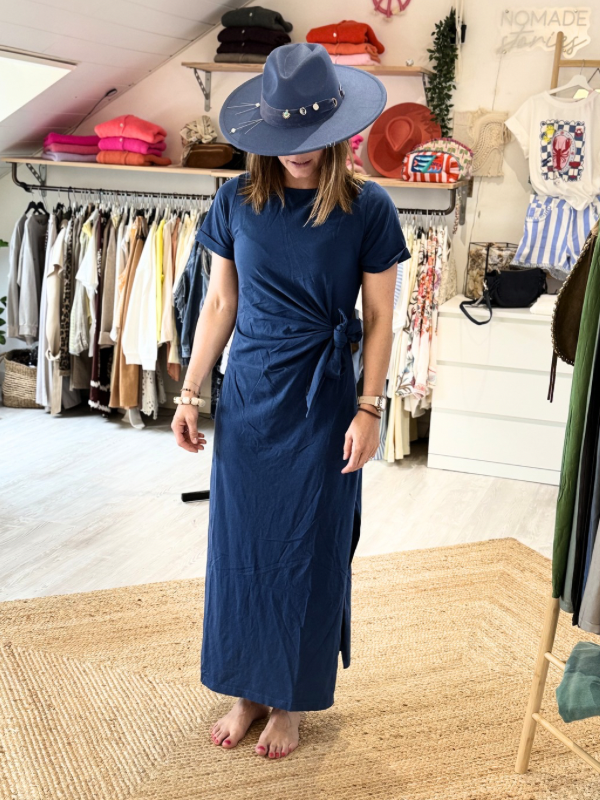 Robe longue &noeud de côté