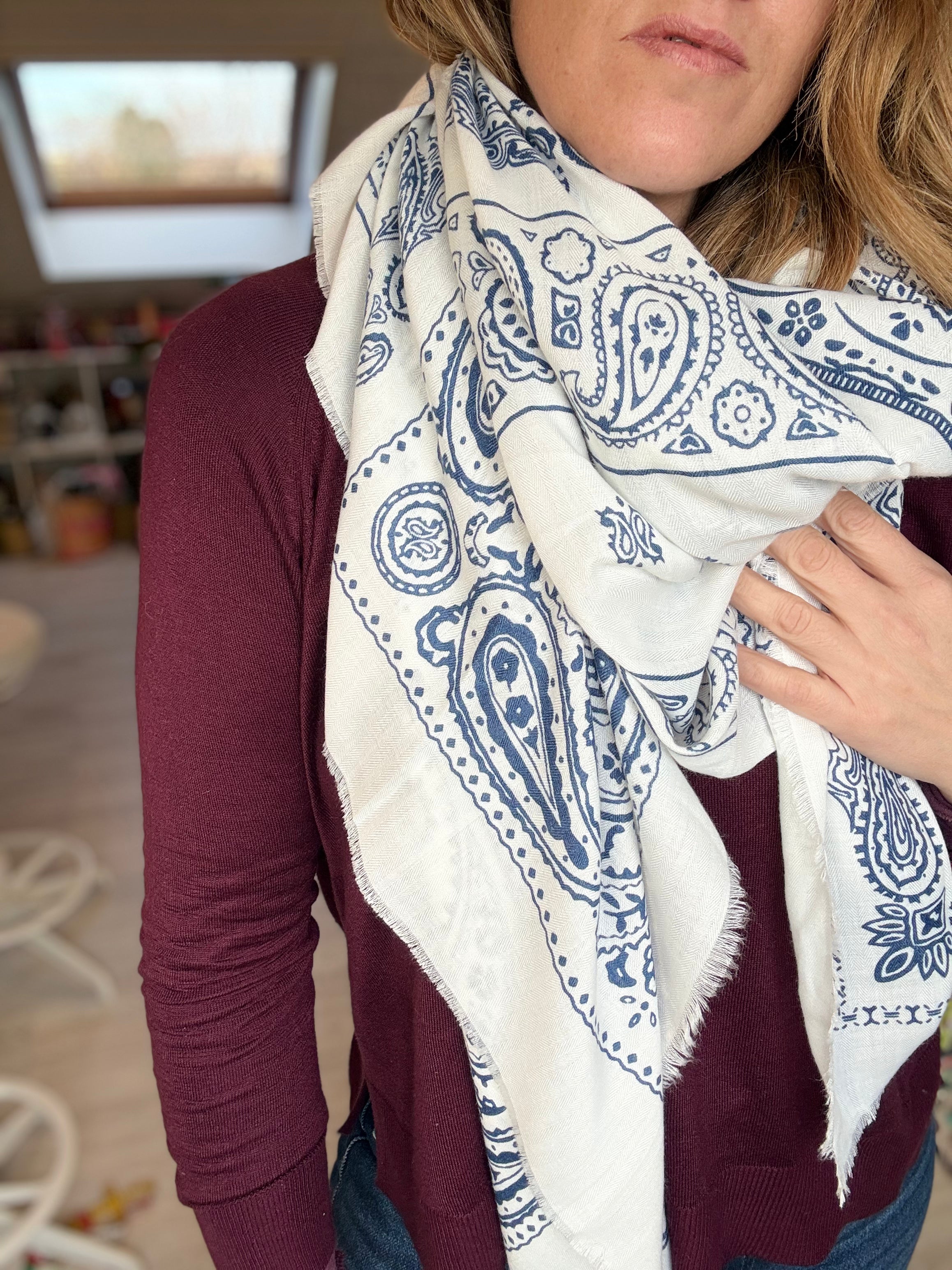 Foulard à motif Bandana 140cmX140cm