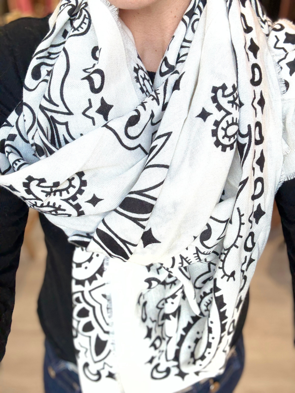 JayZ - Foulard à motif Bandana 130cmX140cm