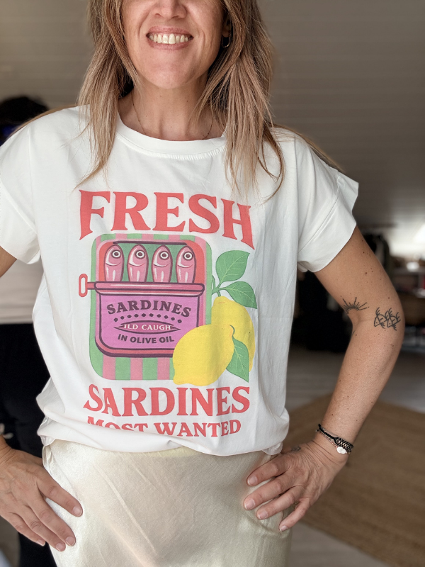 T-Shirt Blanc Fresh Sardine