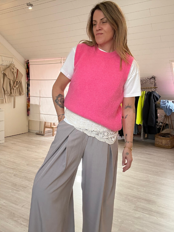 Pull sans manches en alpaga super fine