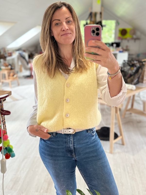 Gilet sans manche Jaune poussin