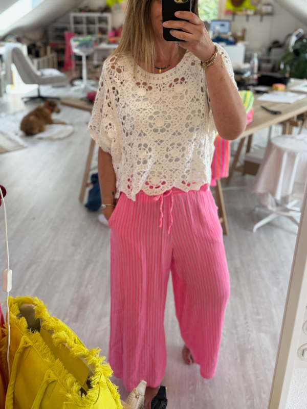 Blouse en crochet -  Blanc