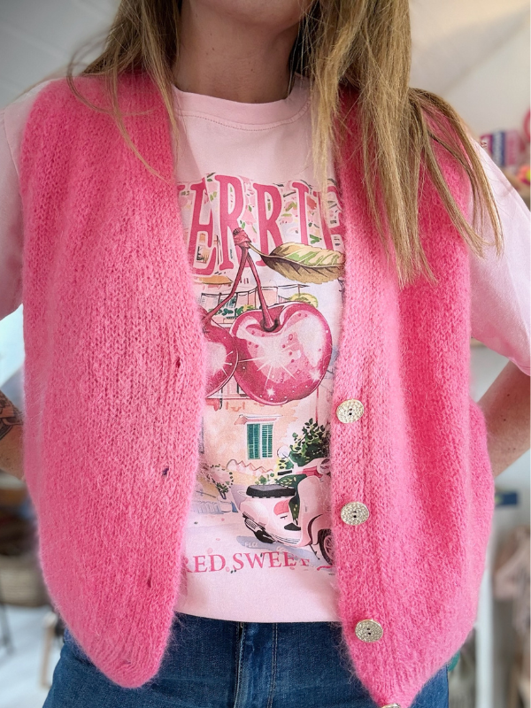 Gilet sans manche Baby Rose