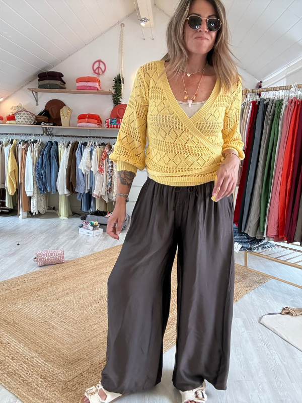 Pantalon fluide - viscose et soie
