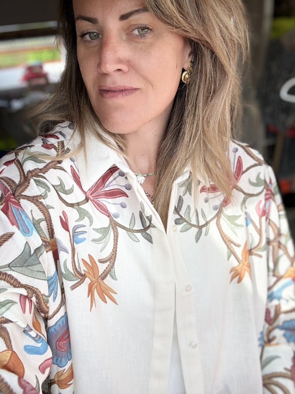 Chemise imprimé fleurs TU - Florence