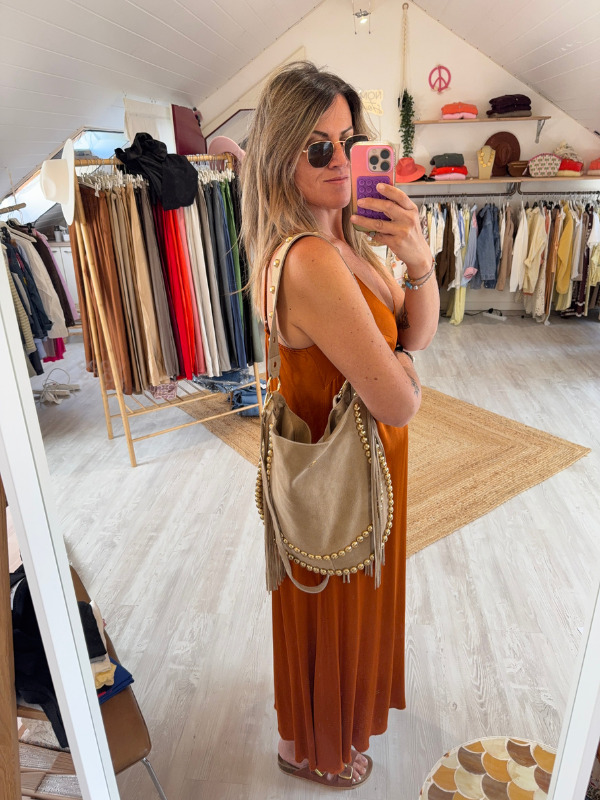 Robe longue en satin de viscose