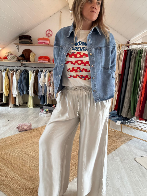 Pantalon fluide - viscose et soie