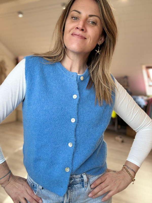 Gilet sans manches en alpaga super fine