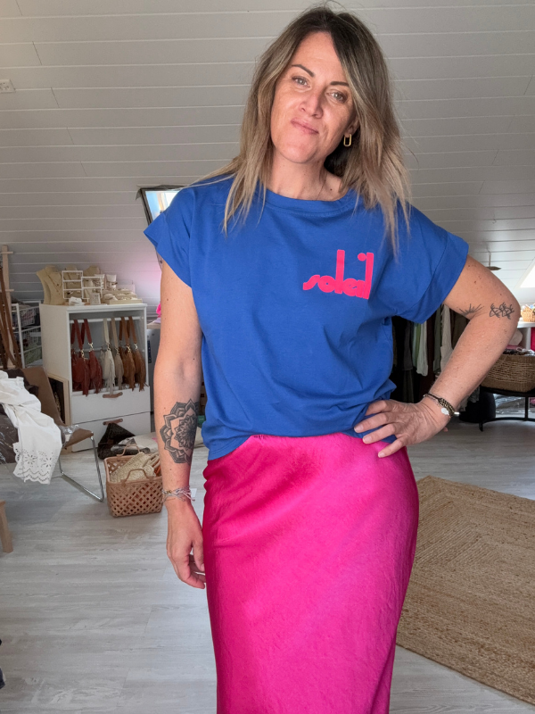 Jupe en satin de viscose