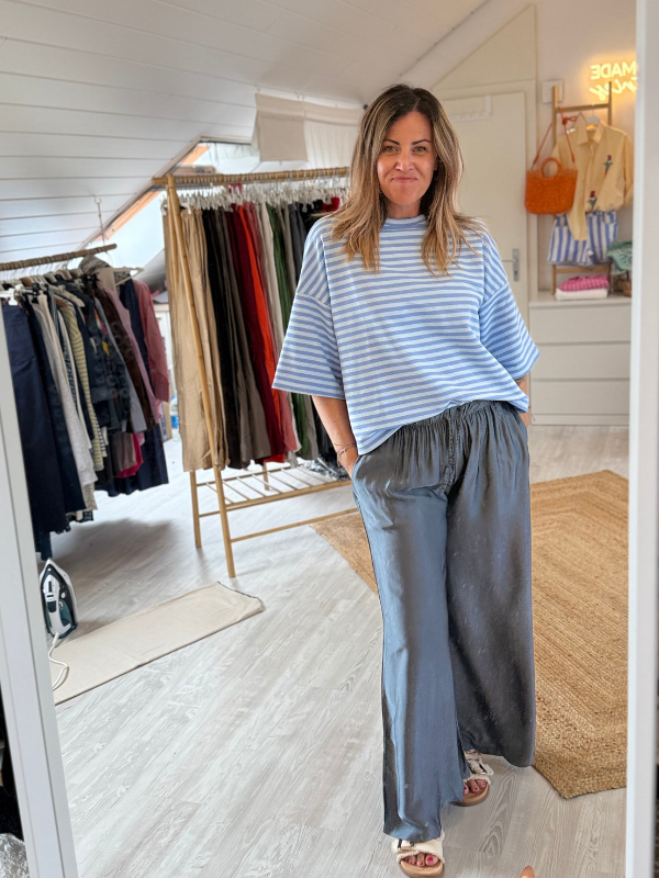 Pantalon fluide - viscose et soie