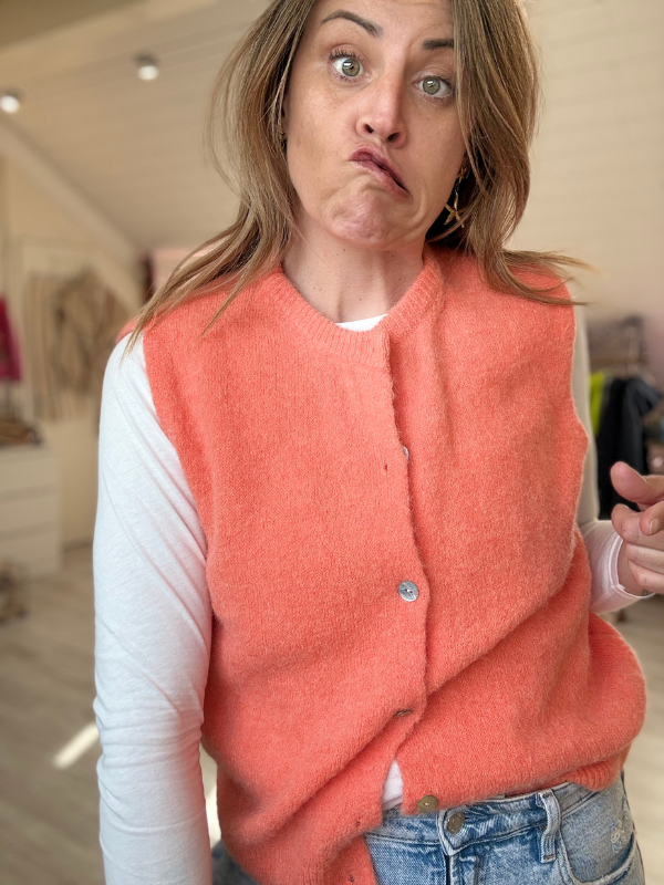 Gilet sans manches en alpaga super fine