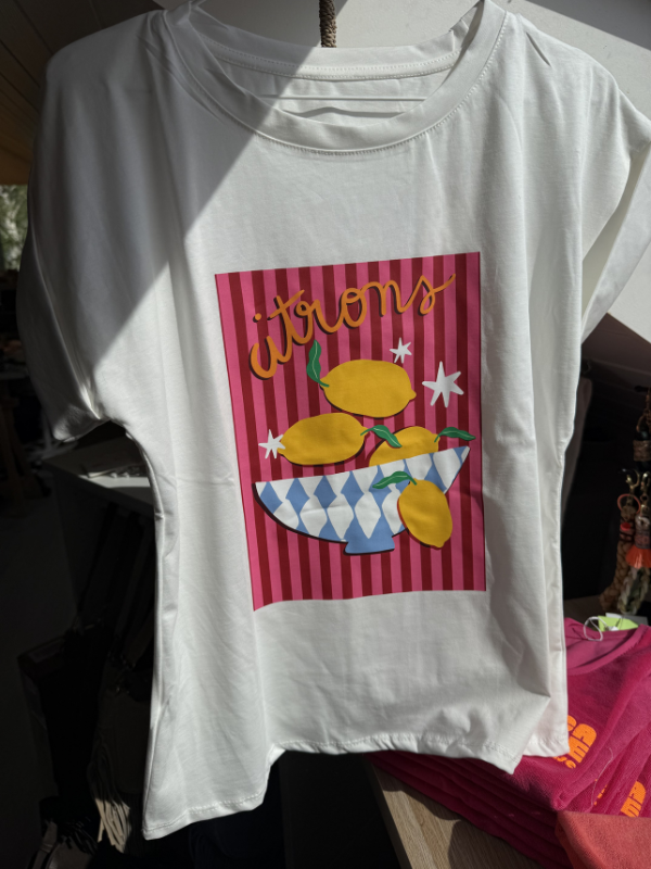 T-shirt blanc Citrons