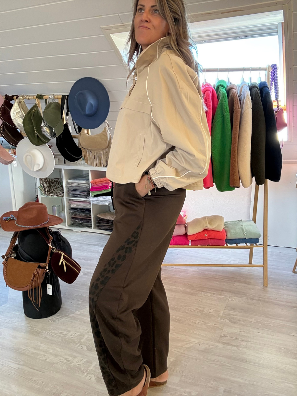 Pantalon Jogging coupe Barrel -  Bandes Léo